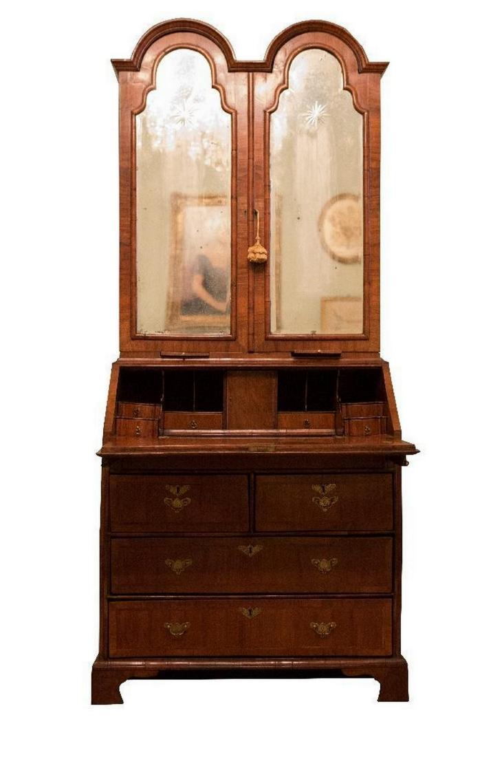 English Queen Anne Secretary Bookcase (1 of 2)