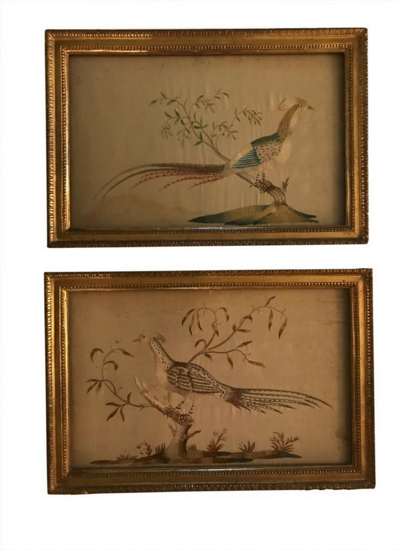 Two Silkworks of Birds (1 of 1)