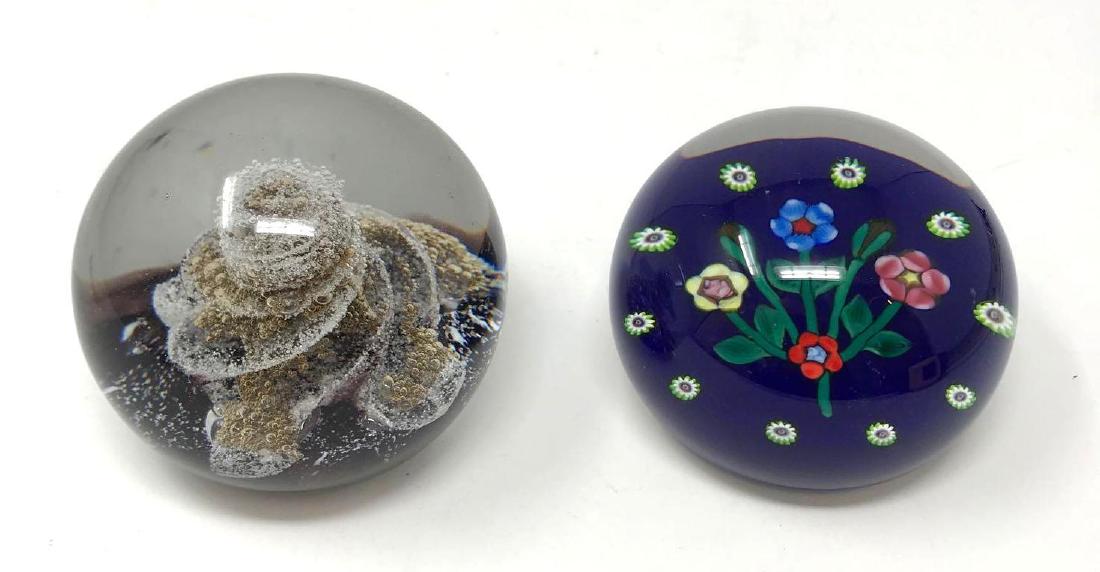 Two Selkirk Paperweights: Lot 24 Two Selkirk Paperweights, Neptune's Star & Blossom Neptune's Star: Marked Selkirk Glass Scotland Zenith 87/500 1983 2 1/2 x 3 x 3 in. Blossom: Marked Selkirk Glass Scotland 93/250 1986 1