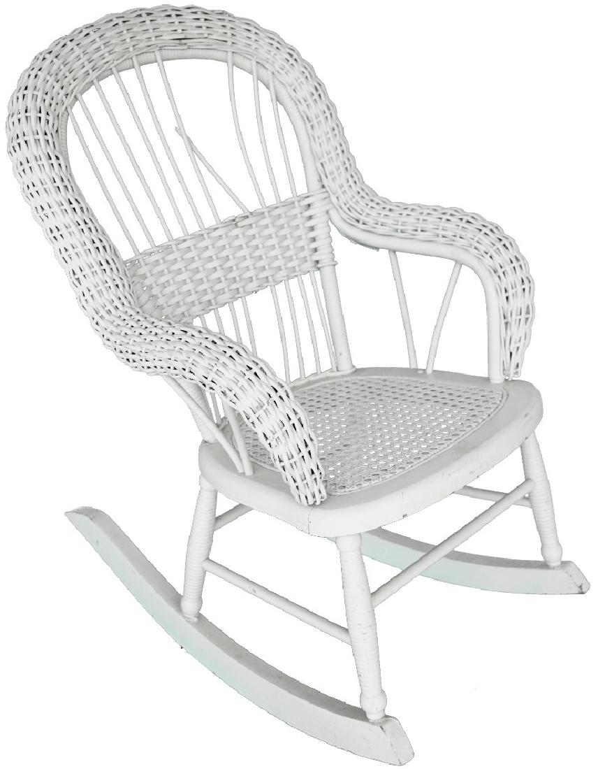 childs wicker rocking chair