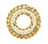 14k White Gold Circle Pin with 14k Yellow Gold Rope