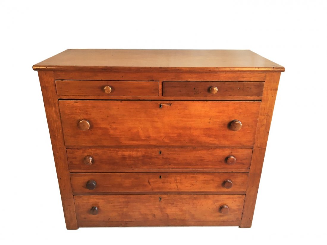 Cherrywood Chest Of Drawers, American (1 of 8)