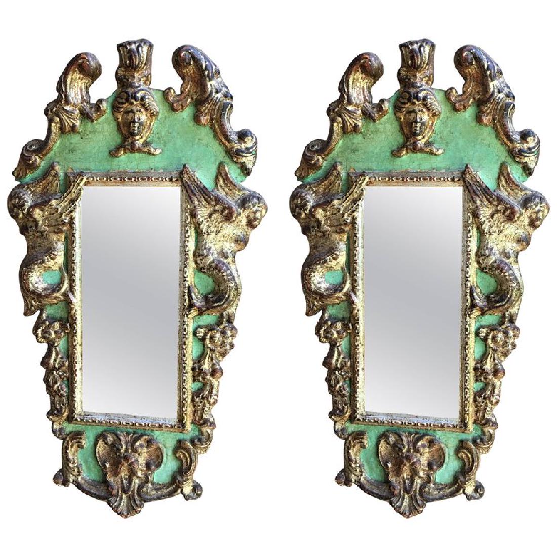 Pair Of Baroque Style Mirrors (1 of 8)