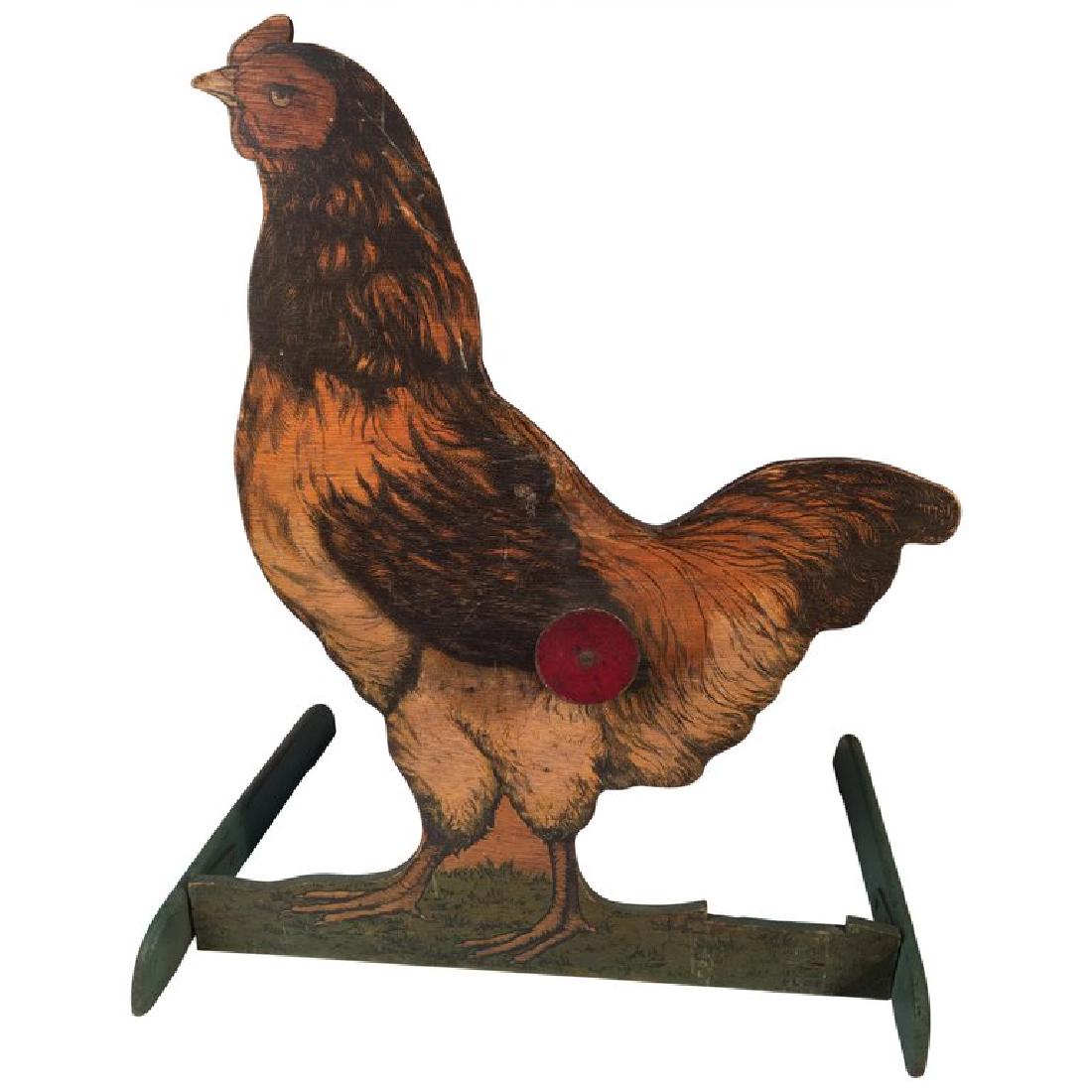 French 19th Century Target Game, Chicken (1 of 4)