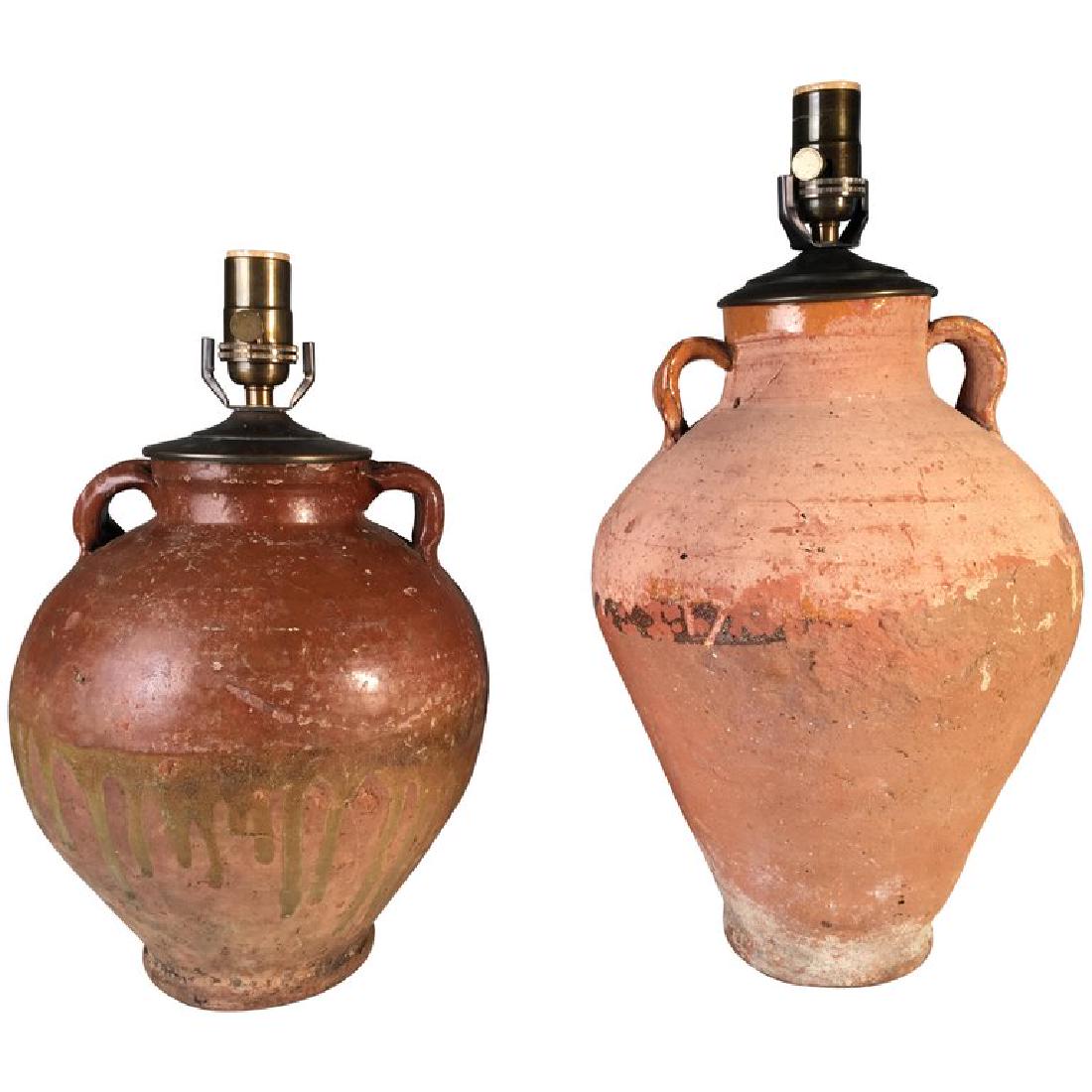 Two Pottery Storage Jars As Lamps (1 of 5)