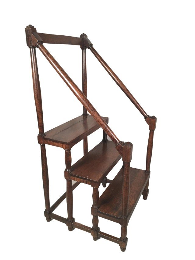 French Empire Style Library Steps, Walnut (1 of 6)