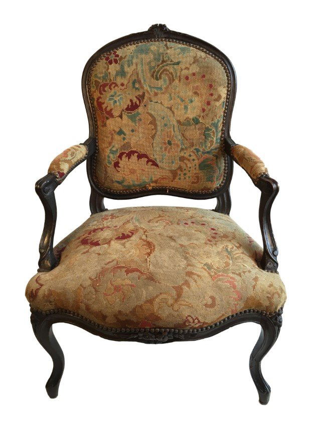 Louis XV Armchair, Tapestry Seat (1 of 6)