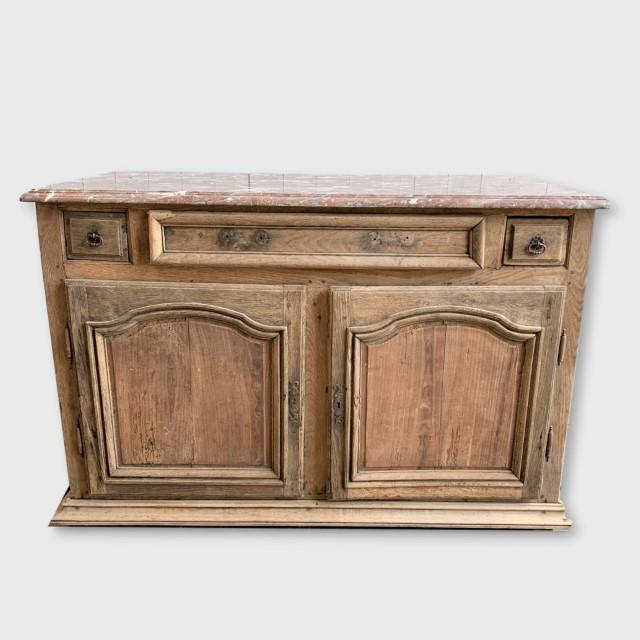 Louis XV Period Buffet In Bleached Walnut, Marble Top (1 of 9)