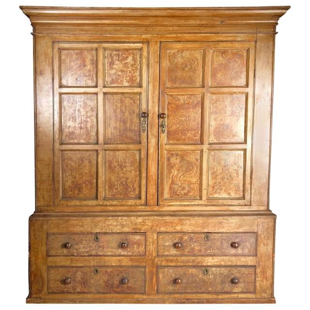 Painted Pine Stepback Cupboard (1 of 6)