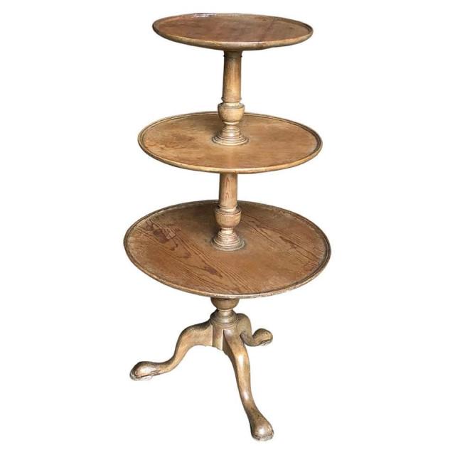 Queen Anne Style Dumb-Waiter in Pine (1 of 5)