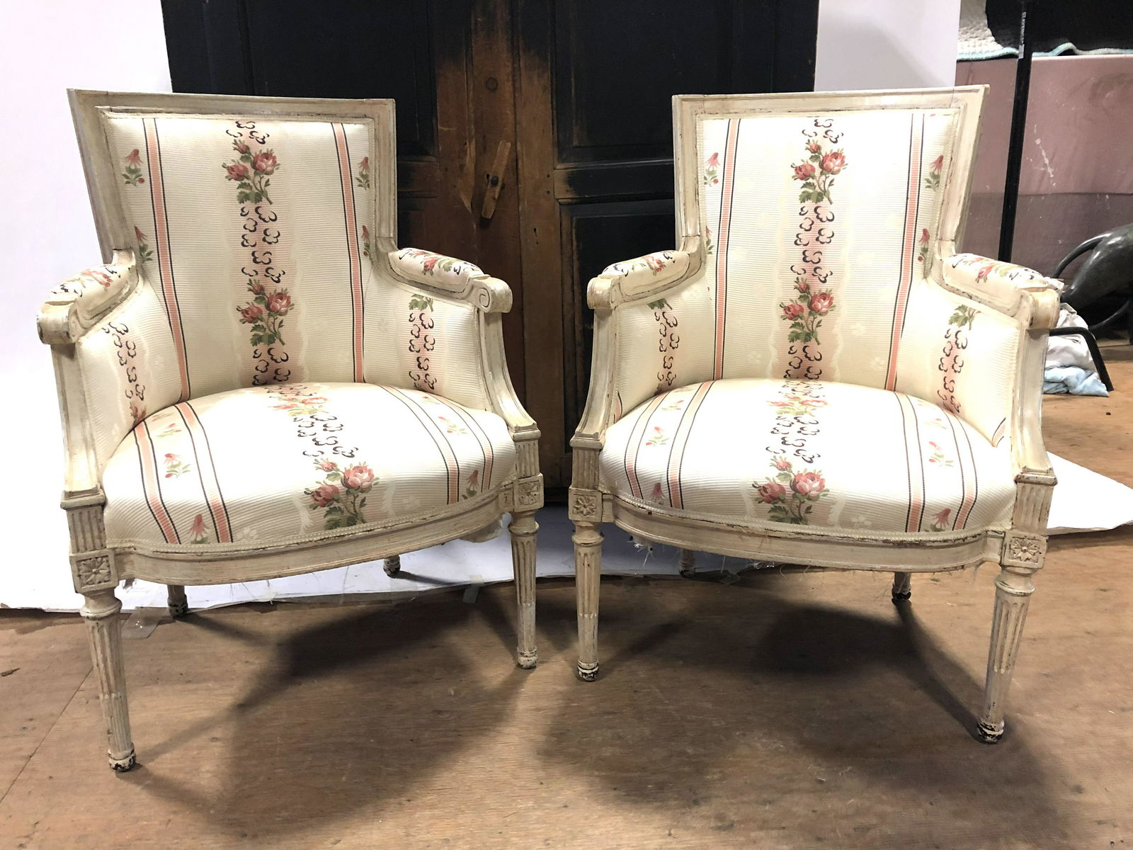 Pair of Louis XVI Bergeres (1 of 10)