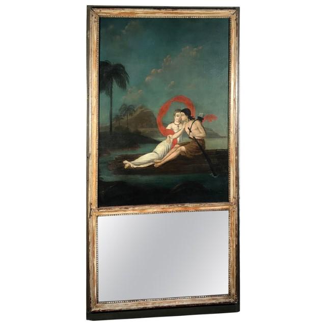 Louis XVI Period Trumeau, Lovers (1 of 5)