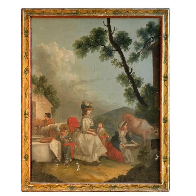 French 18th C. Farm Scene, Marie Antoinette (1 of 4)