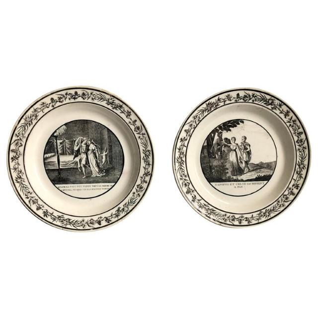 Pair of Plates, circa 1820, Creil et Montereau (1 of 3)