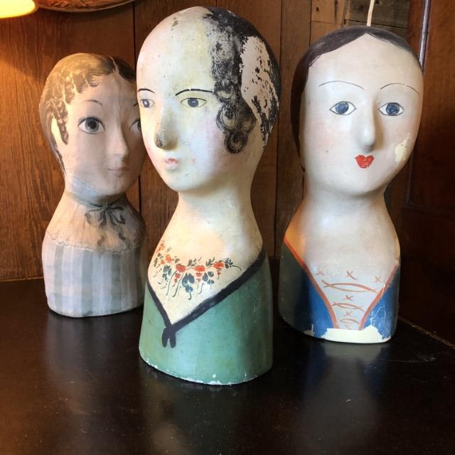 French Wig Stands, Papier Mache (1 of 18)