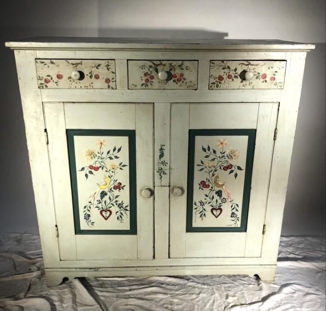 Painted Pine Jelly Cupboard, 19th C. American (1 of 5)