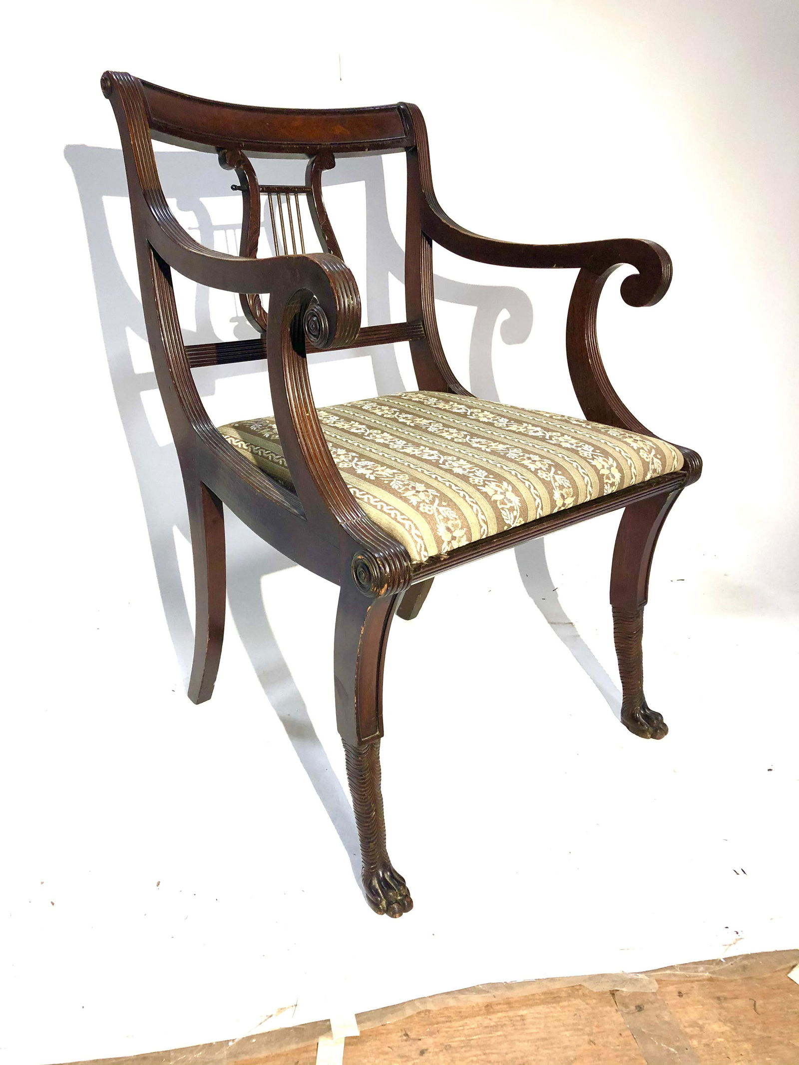 Mahogany Lyre Back Armchair (1 of 5)