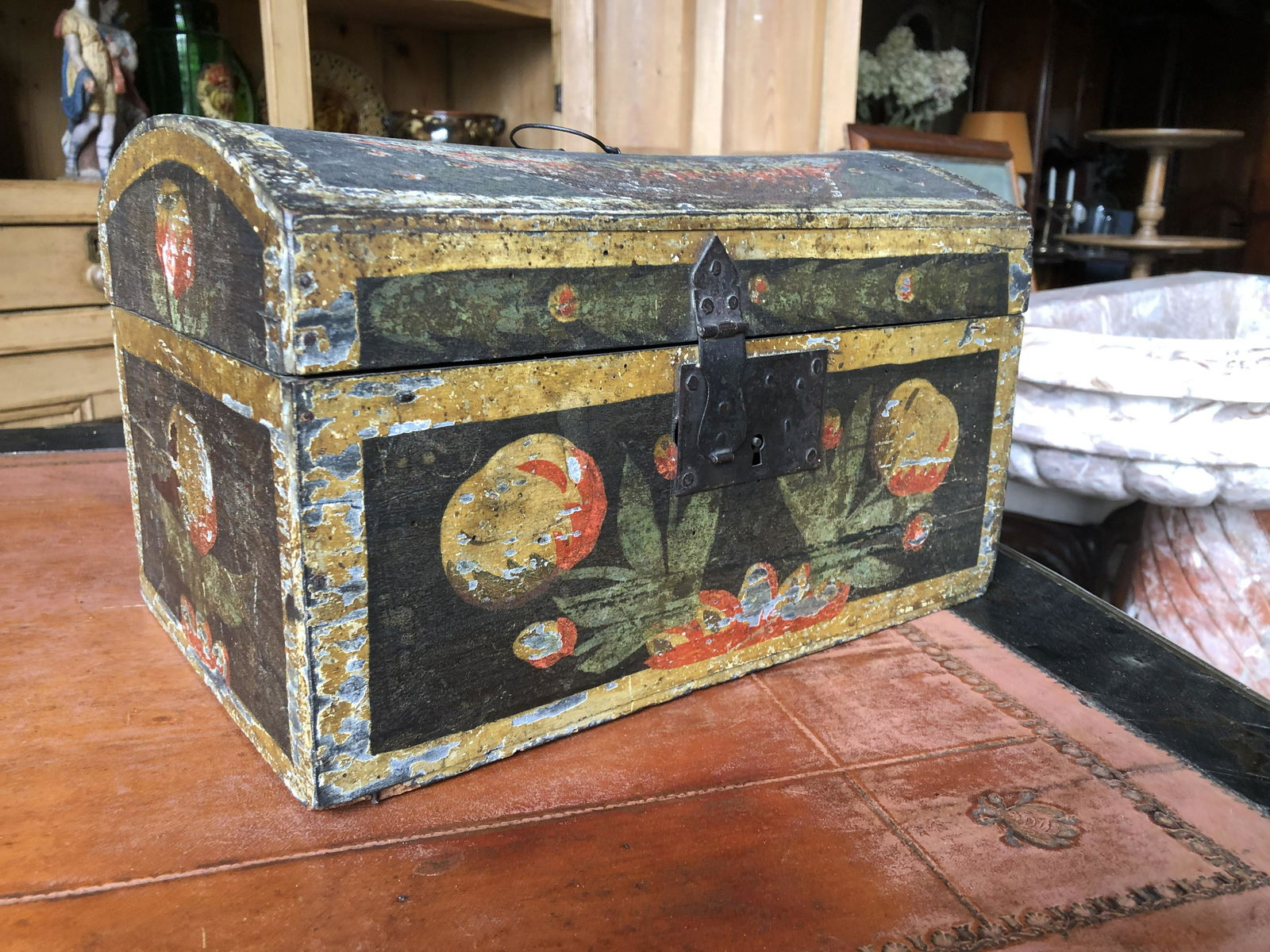 French Painted Wedding Box, 18th Century (1 of 8)