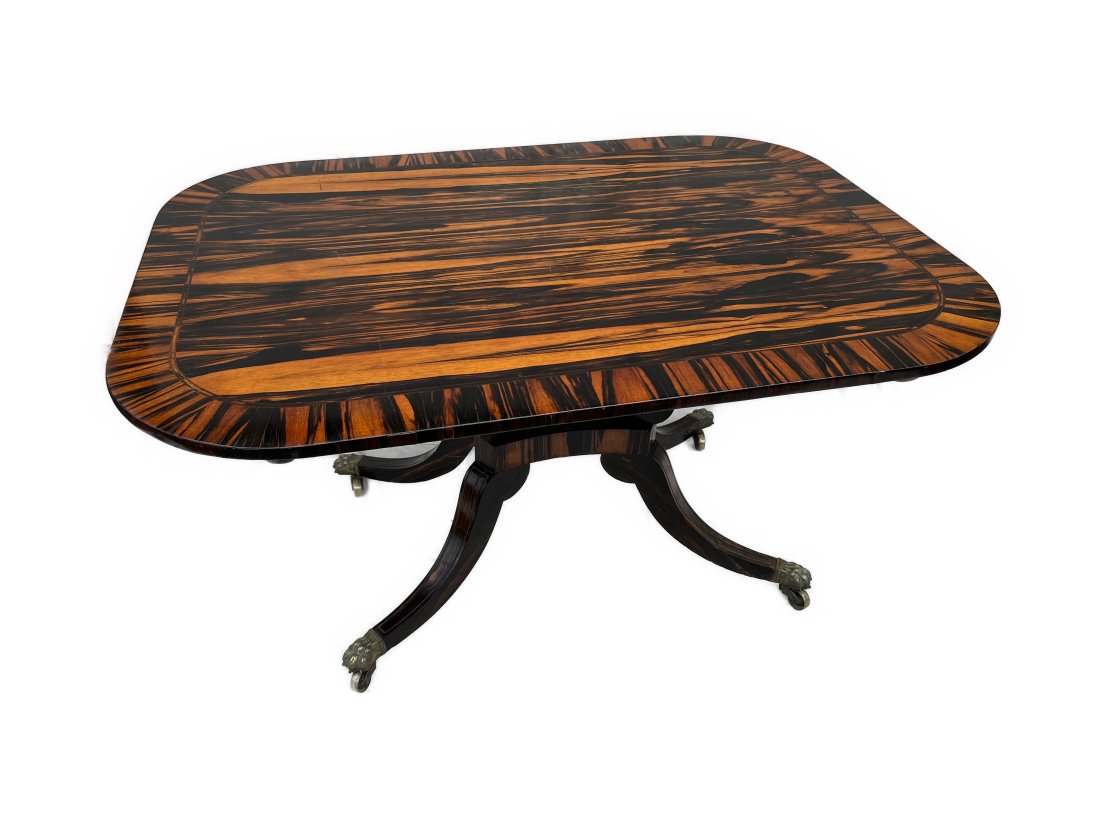English Regency Tilt-top Table, Calamander Wood (1 of 10)
