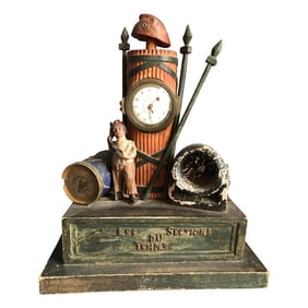 French Revolution Figural Clock, Early 19th Century