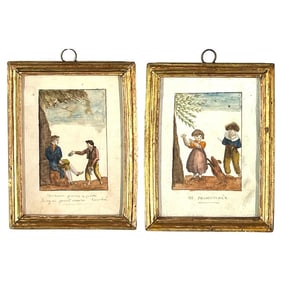 Pair of Small Engravings, French Early 19th Century