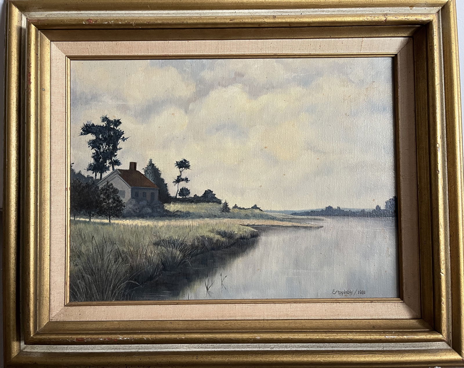 O/C, River Scene, signed E. Appleby (1 of 4)
