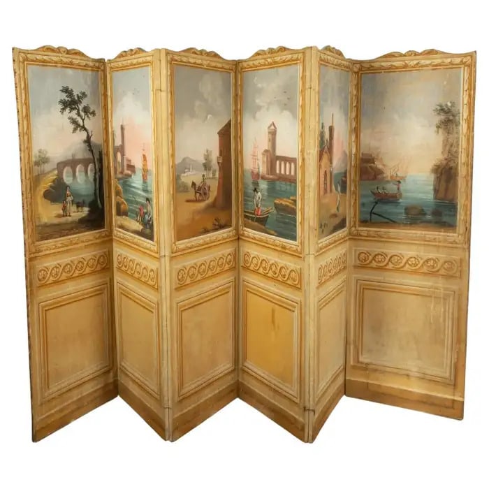 18th Century French 6-Panel Folding Screen (1 of 14)
