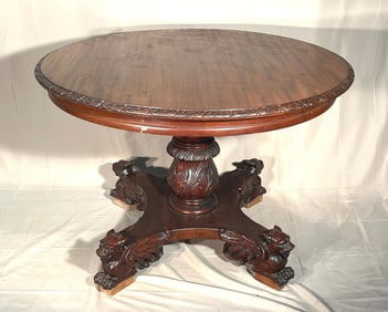 English Regency Style Center Table, Mahogany