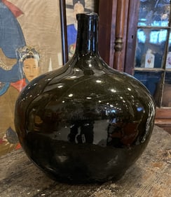 Olive Green Blown Demijohn