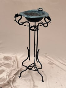 Iron Plant Stand With Bowl