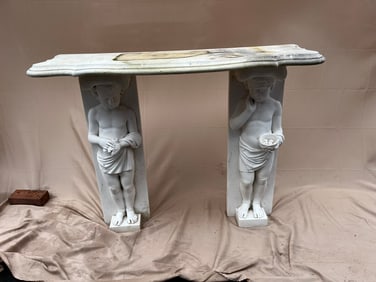 Marble Neoclassic Console or Mantel