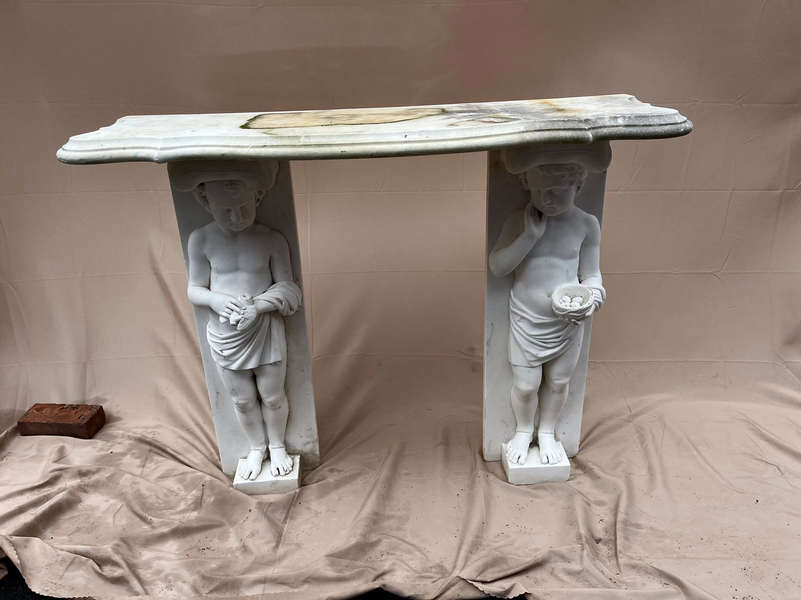 Marble Neoclassic Console or Mantel (1 of 11)