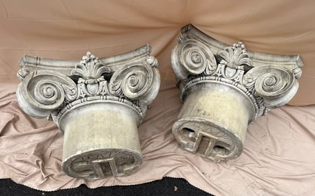 Pair of Large Architectural Capitals