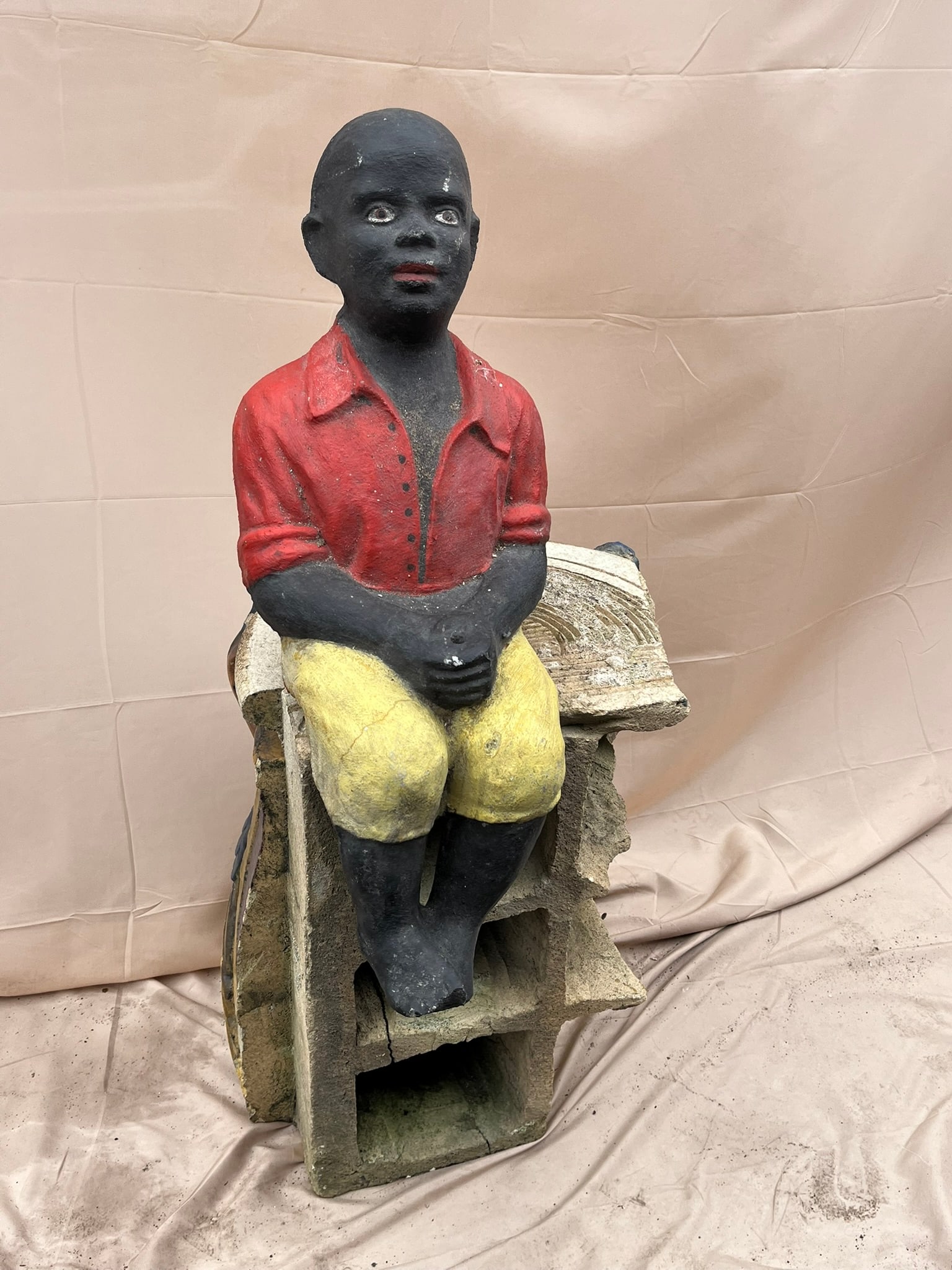 Ethnographic Sculpture, Boy Fishing (1 of 3)