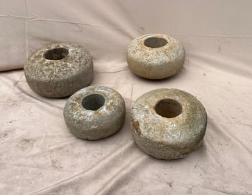 Group of 4 Circular Garden Stones