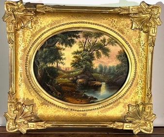 Hudson River Valley, Oil on Canvas Landscape