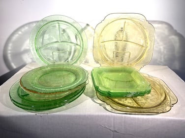 Collection of Pressed Glass Plates