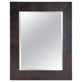 Large Leather Framed Mirror