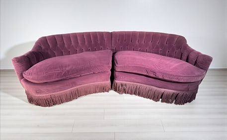 Curved 2-Part Sectional Sofa