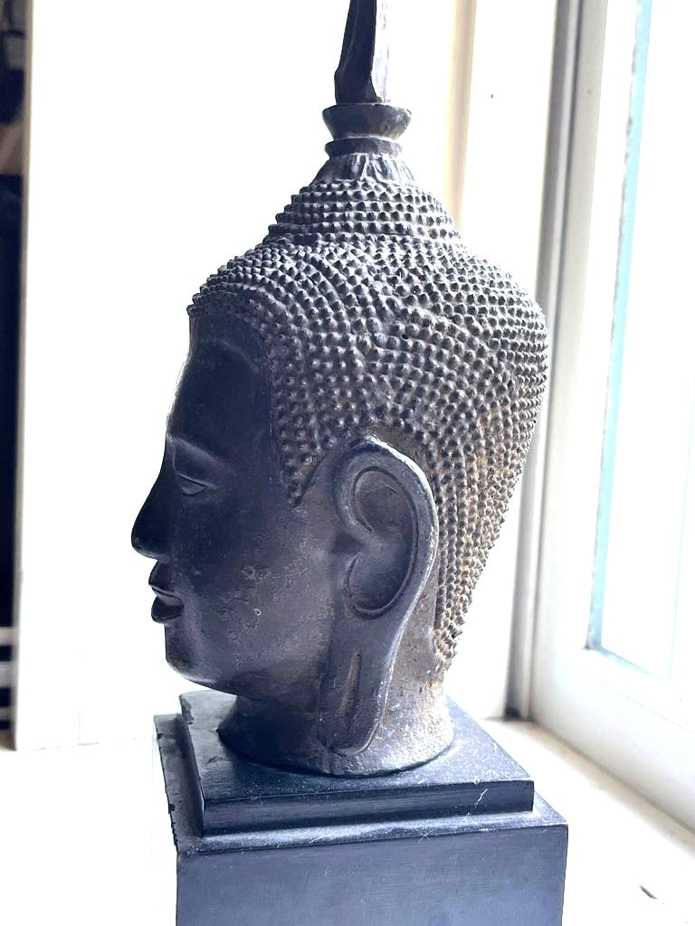 Thai Buddha Head, Bronze - 3