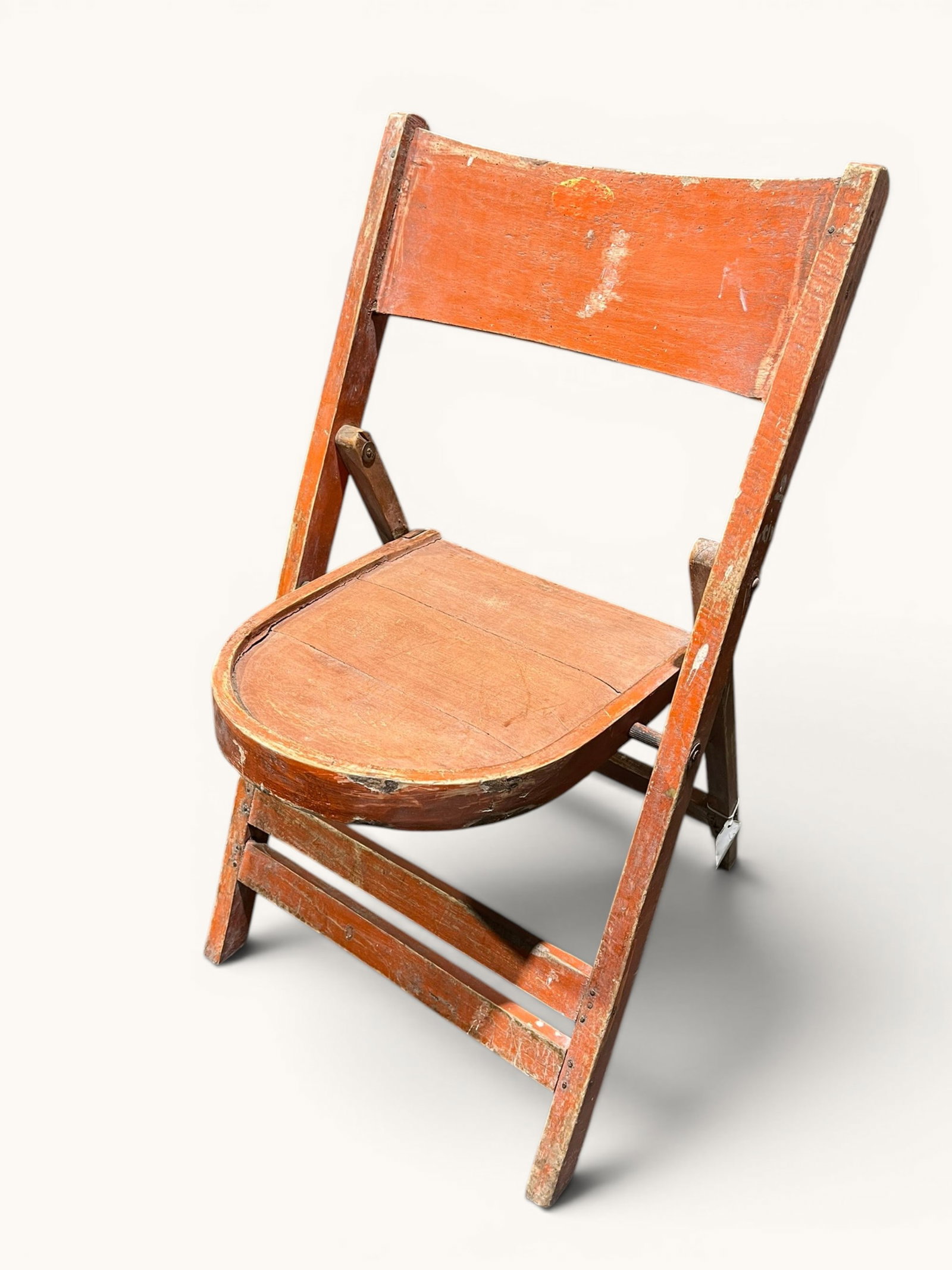 Set of 6 Stadium Folding Chairs: A set of 6 painted folding chairs from a sports or concert stadium. 19" x 19" x 33" h