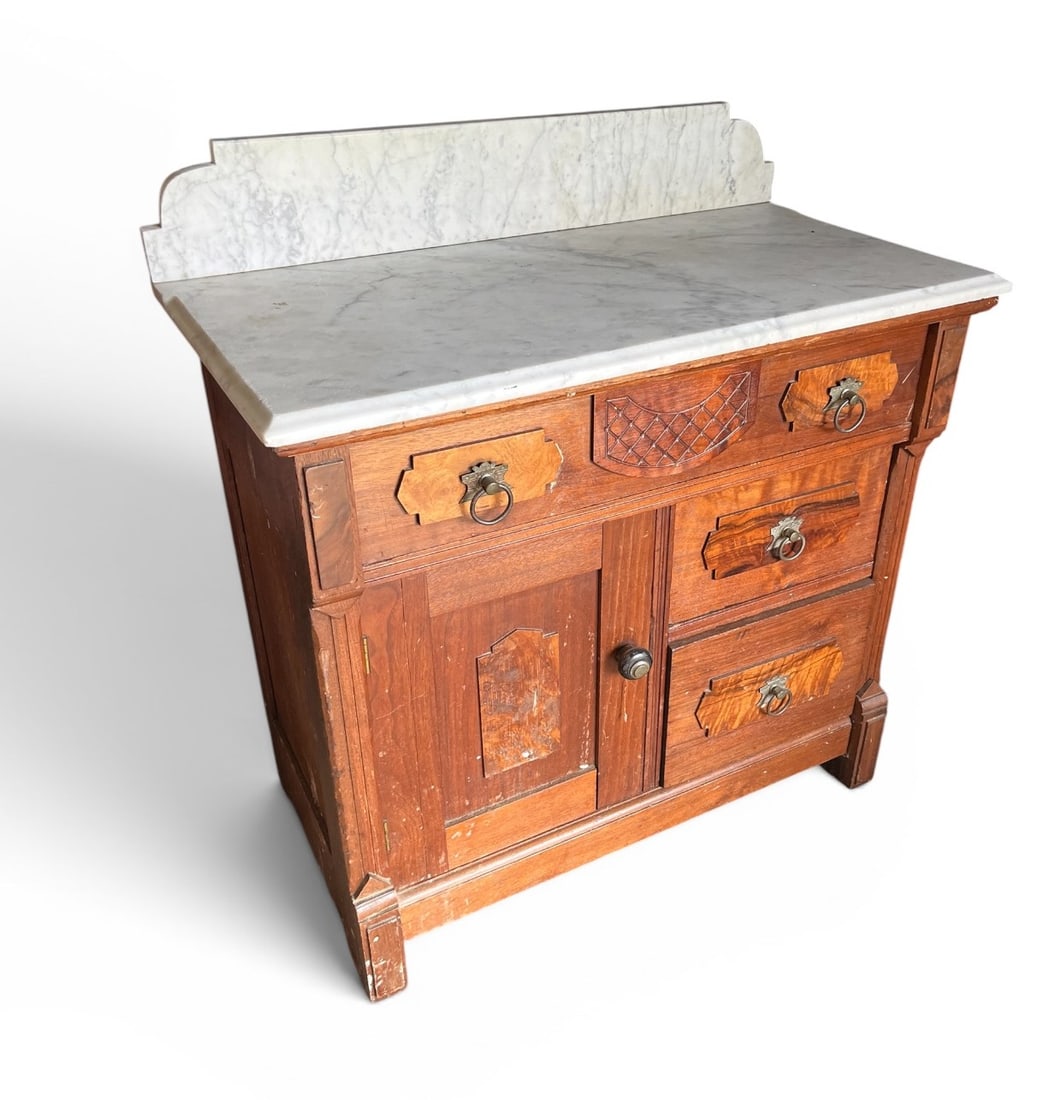 Marble Top Eastlake Wash-stand (1 of 8)