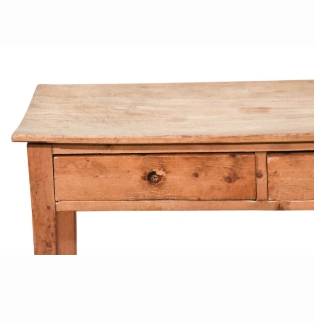 Scrubbed Pine Drop-leaf Serving Table - 5