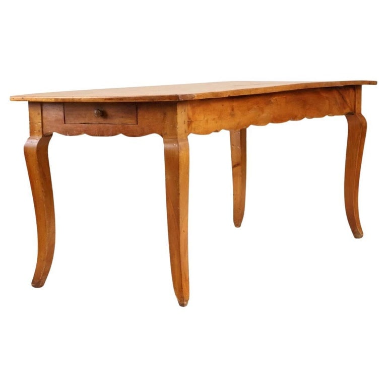 French Louis XV Farm Table in Cherry, Circa 1800 (1 of 10)
