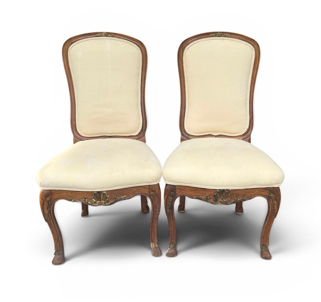 Pair of French Louis XV Style Side Chairs (1 of 8)