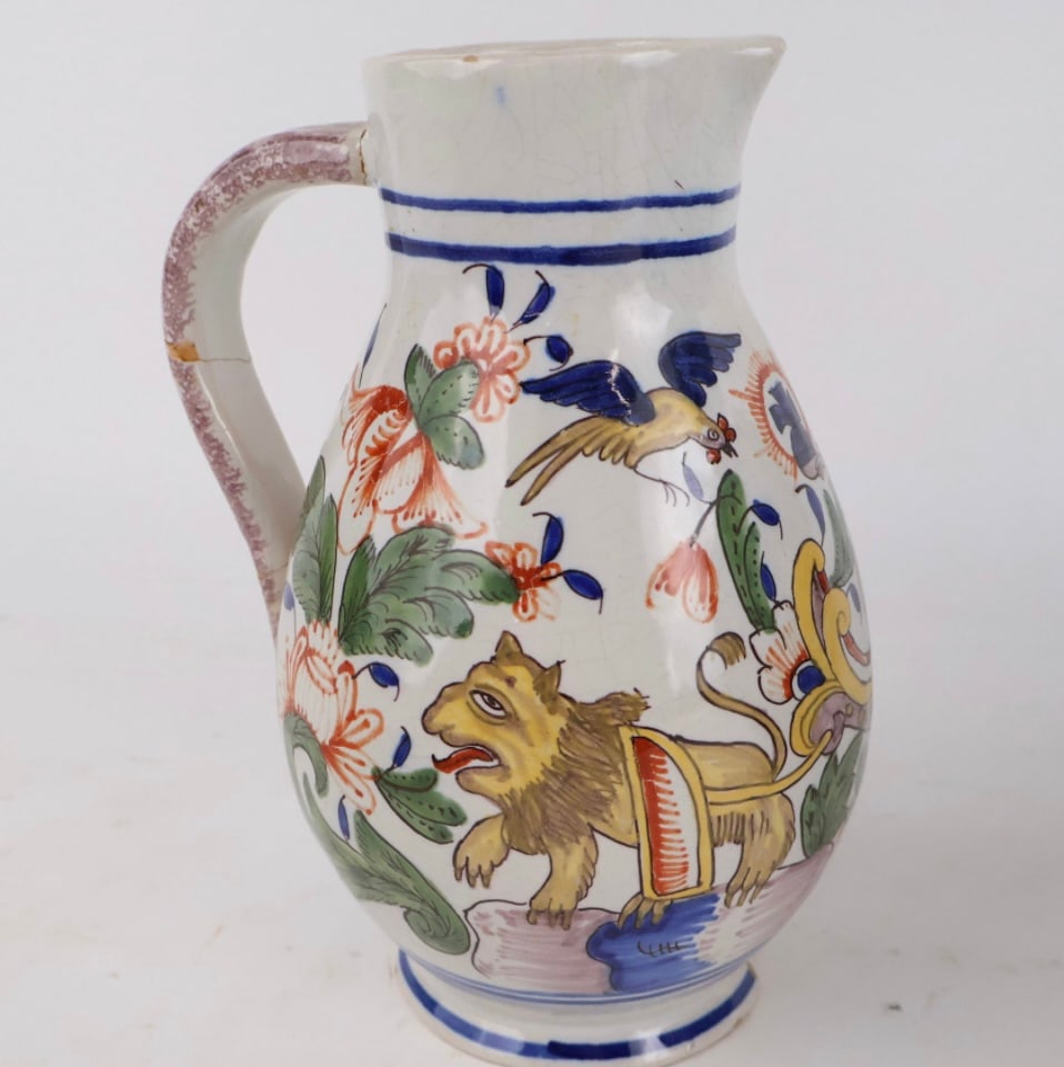 French Faience Pitcher, 19th Century - 2