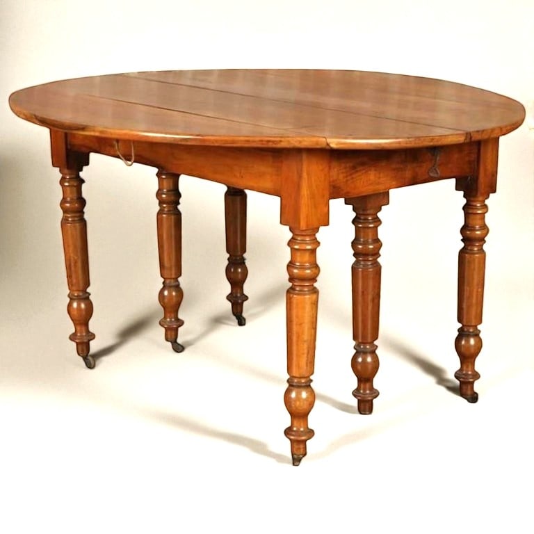 French Cherrywood Drop-Leaf Table, 19th Century (1 of 7)