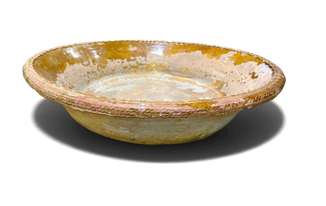 Very Large Glazed Terracotta Bowl, French 19th Century (1 of 5)