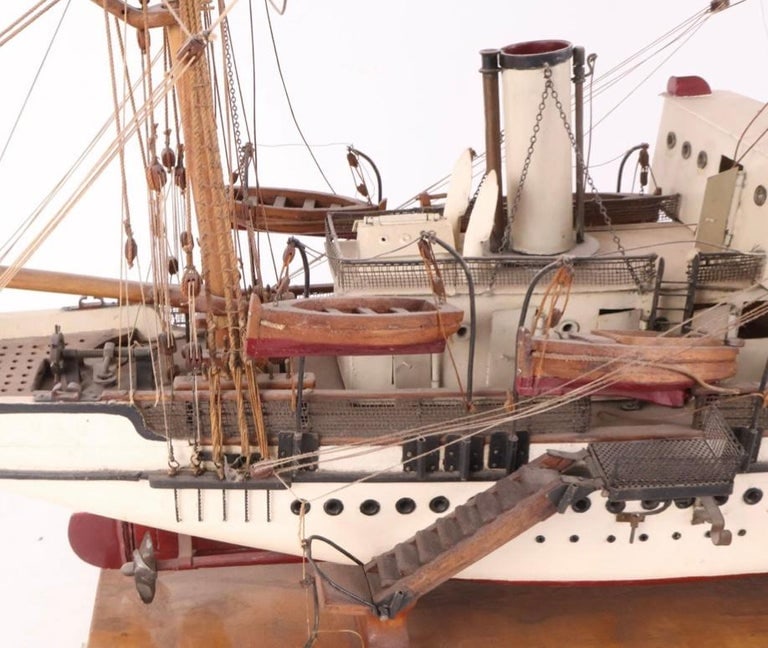 Bench-Made Model Steam Sailboat - 2