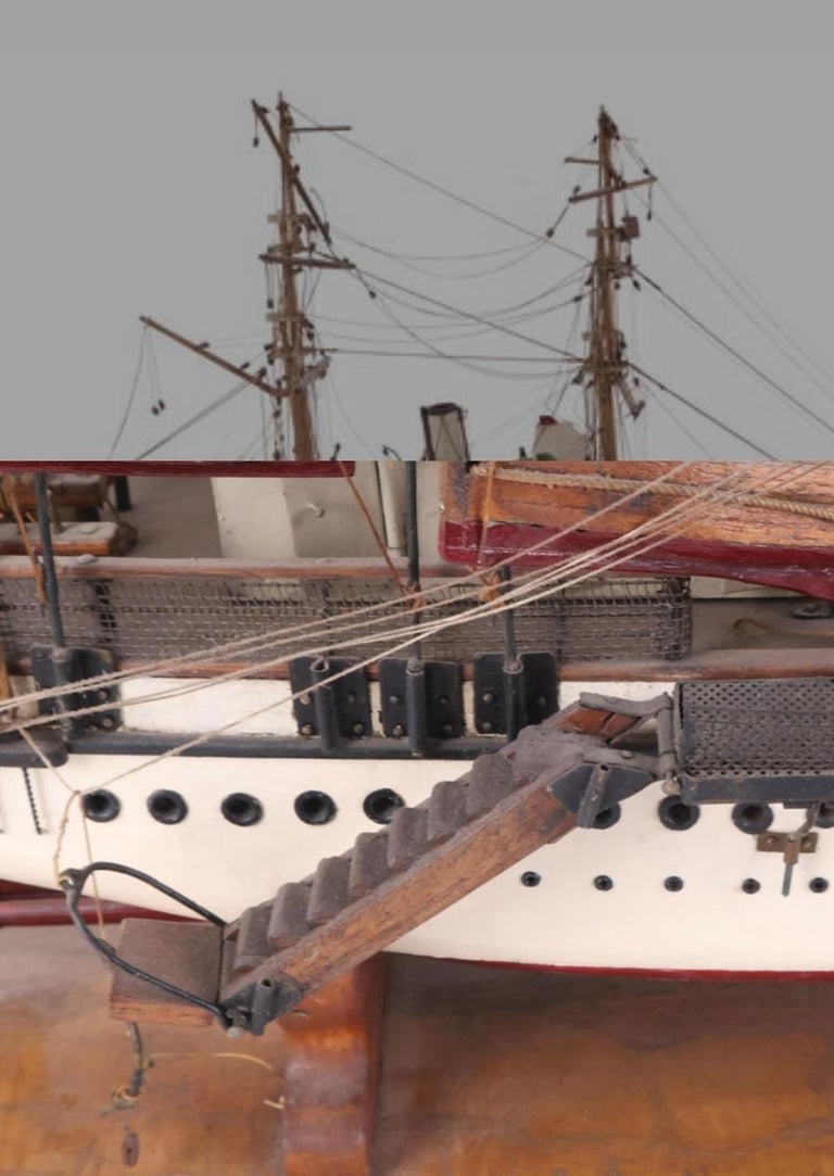Bench-Made Model Steam Sailboat - 3